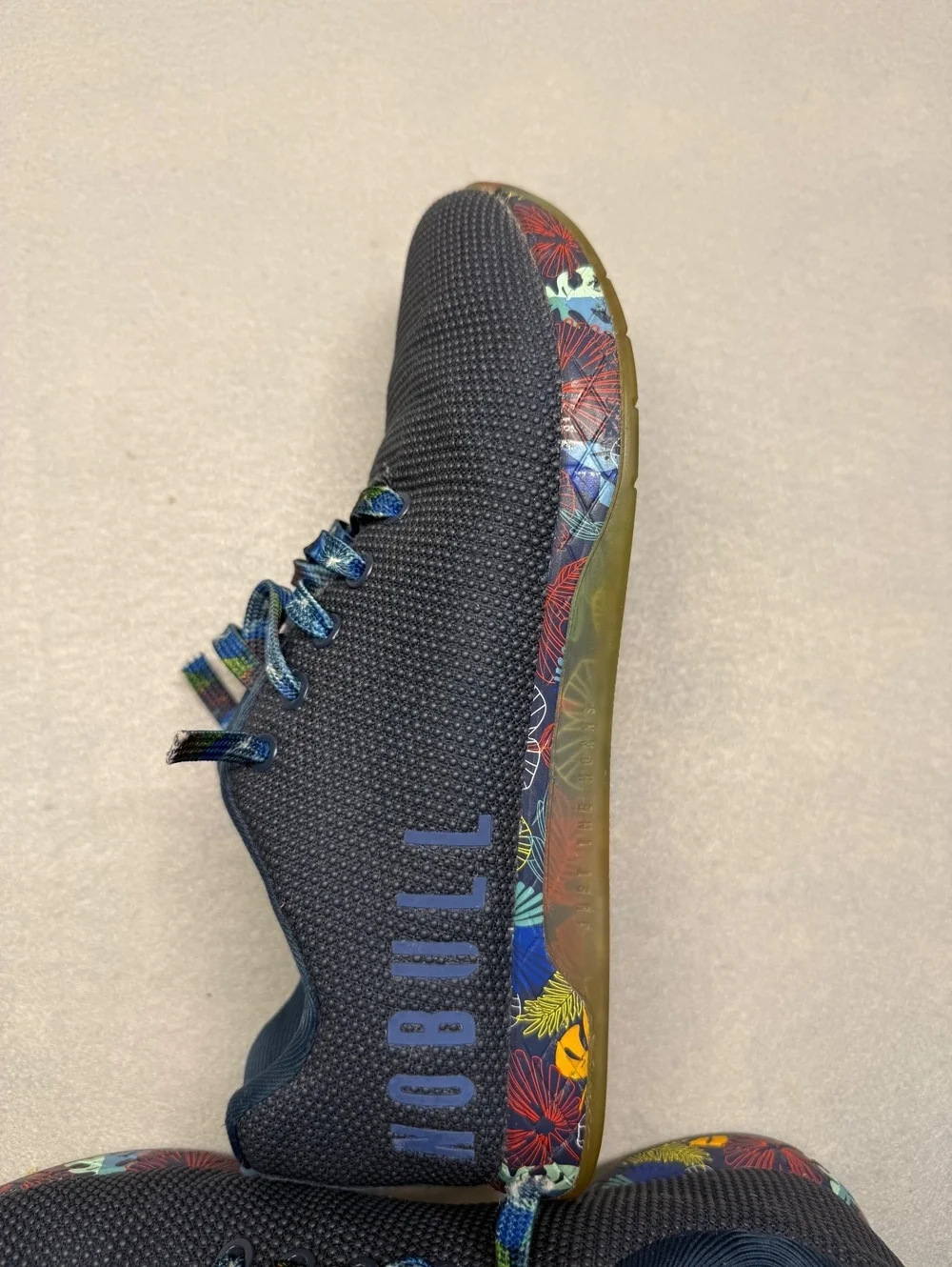 NOBULL Women's 8.5 Black Floral SuperFabric Trainer